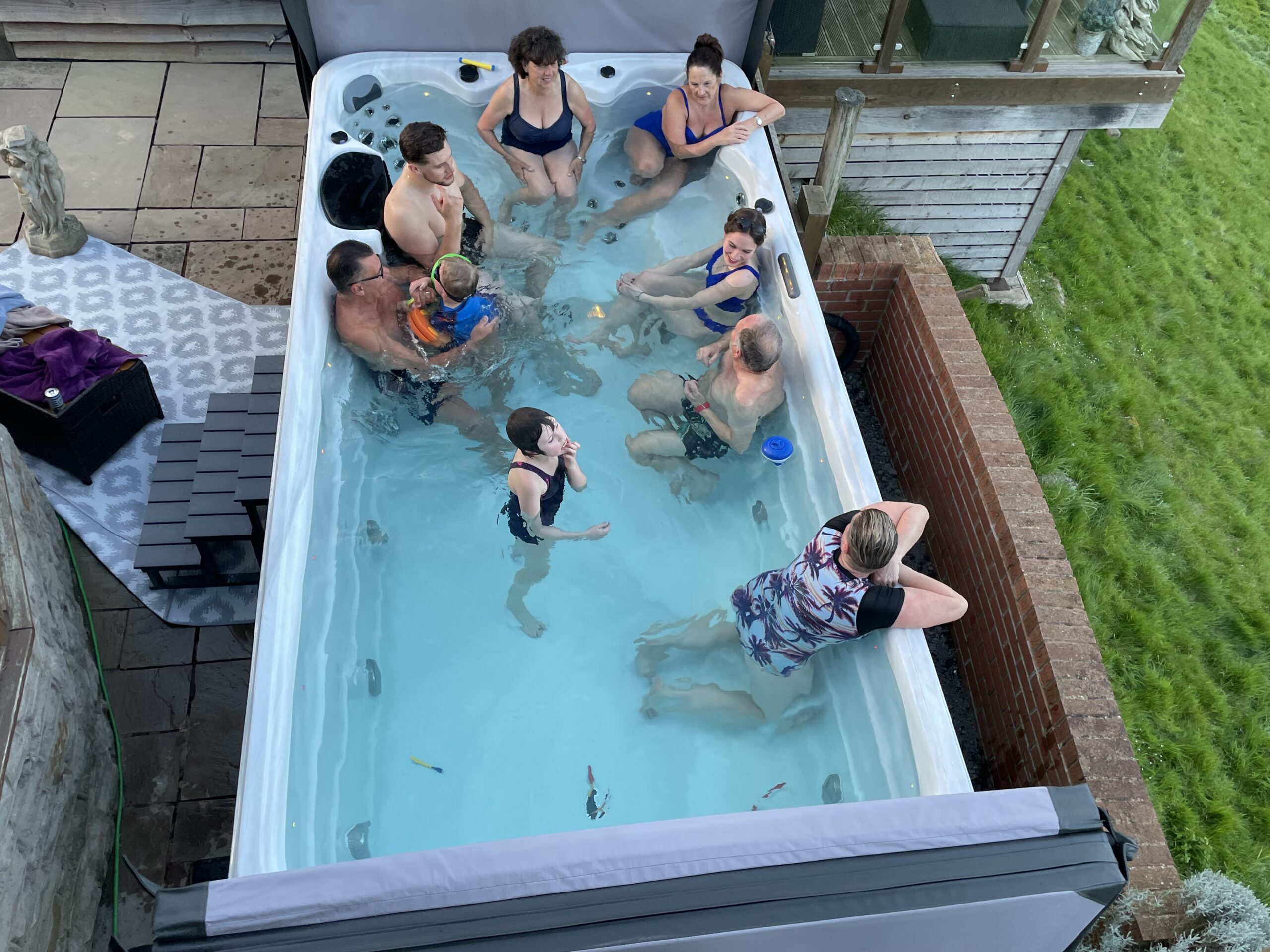 Nine in the swim spa