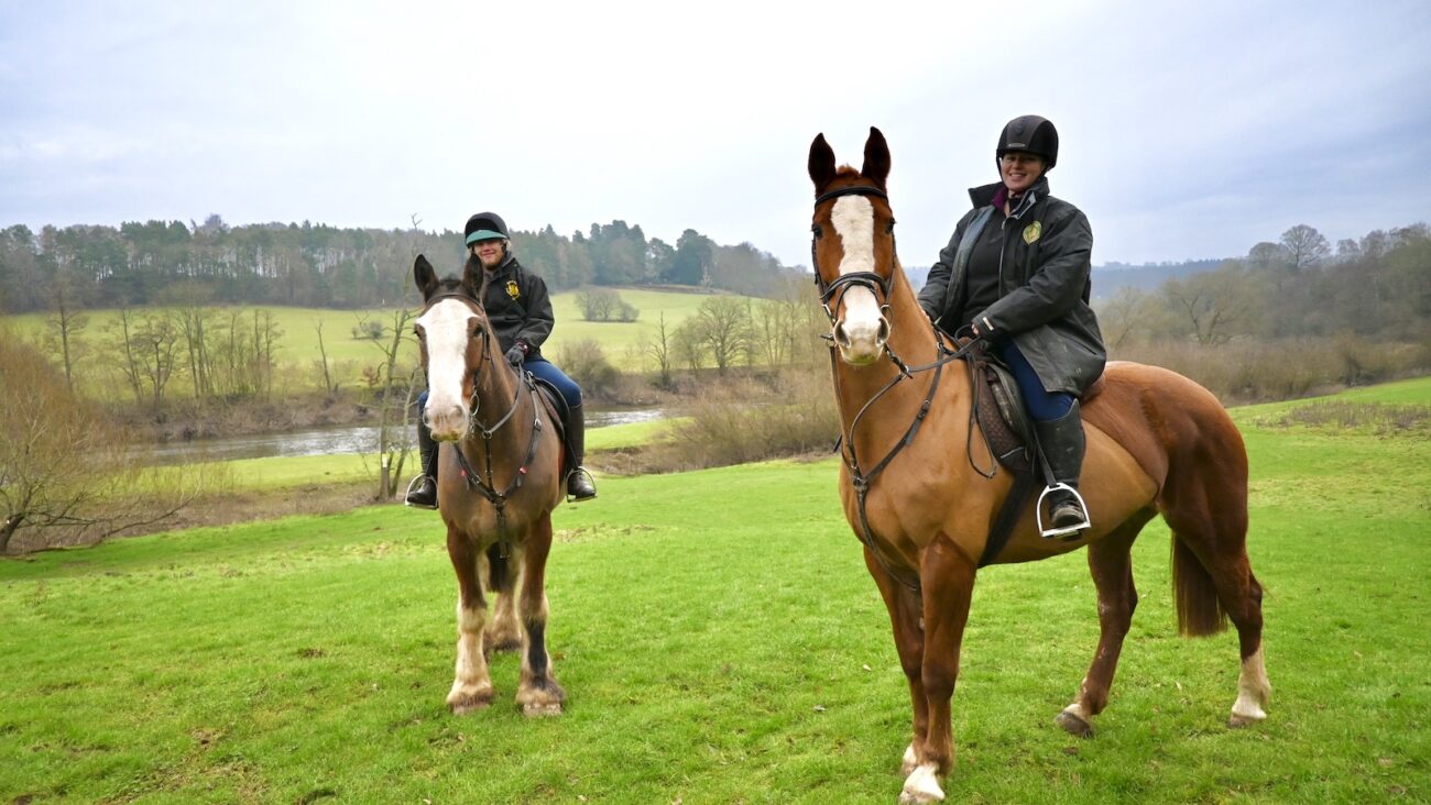 Two of the team from bank farm equestrian centre