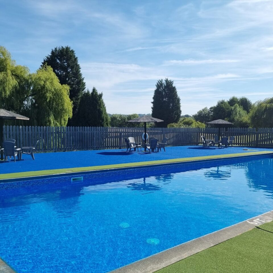 Heated swimming pool at Bank Farm Holiday Park